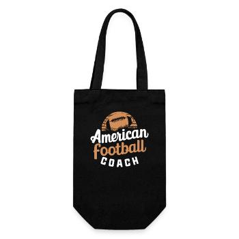American Football Retro Coach - Geschenkbeutel für Flaschen - Schwarz - Vorne