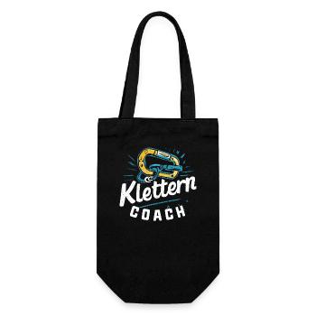 Klettern-Karabiner-Coach - Geschenkbeutel für Flaschen - Schwarz - Vorne