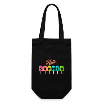 Bonjour Popsicle d’été | Vacances d’été Coucher de soleil - Sac à bouteille - noir - Devant