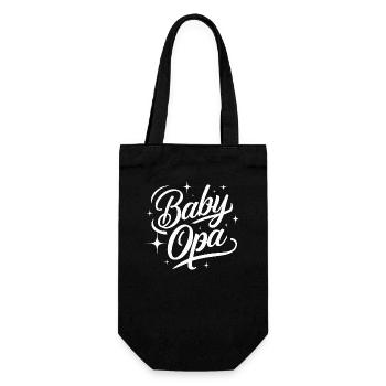 Baby Opa Elegant Bester Opa Bald Vatertag Du wirst - Geschenkbeutel für Flaschen - Schwarz - Vorne