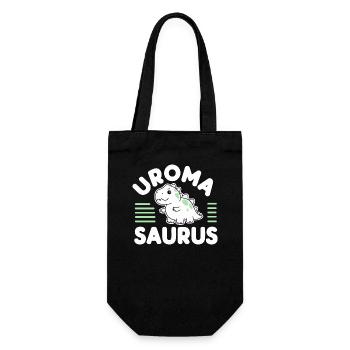 Uroma Saurus Beste Uroma Geburtstag Urenkel Lustig - Geschenkbeutel für Flaschen - Schwarz - Vorne