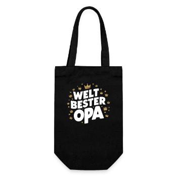 Weltbester Opa Vatertag Geburtstag Du Wirst Bald - Geschenkbeutel für Flaschen - Schwarz - Vorne