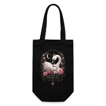 Cygne Maman Floral Doré - Mother's Day - Sac à bouteille - noir - Devant