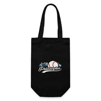 Philadelphia baseball skyline Philly USA sports - Gift Bag for Bottles - black - Front