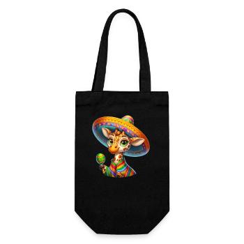 Cinco de Mayo Cute Giraffe with Green Eyes - Gift Bag for Bottles - black - Front
