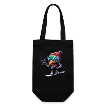 Emu Snowboarder Winter Adventure - Gift Bag for Bottles - black - Front