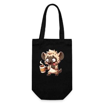 Hyena Coffee Coffee Lover Caffeine Funny - Gift Bag for Bottles - black - Front