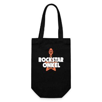 Rocker Onkel Geschenk - Geschenkbeutel für Flaschen - Schwarz - Vorne