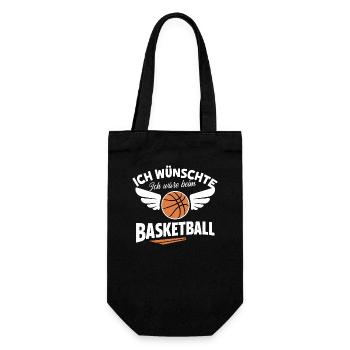 Basketball-Wunsch Fan Artikel Sport Deko Wandbild - Geschenkbeutel für Flaschen - Schwarz - Vorne