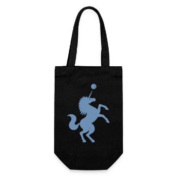 Unicorn Tennis Player Silhouette Minimalist - Gift Bag for Bottles - black - Front