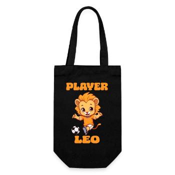 Fußball Spieler Leo Sternzeichen Löwe Fußballer - Geschenkbeutel für Flaschen - Schwarz - Vorne