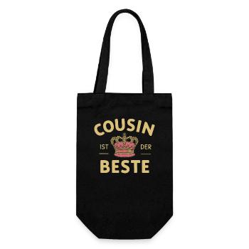 Bester Cousin Junge Cool T-Shirt Familie Liebe - Geschenkbeutel für Flaschen - Schwarz - Vorne
