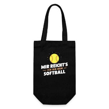 Mir reicht's Softball Fan Shirt Idee Spiel Hobby - Geschenkbeutel für Flaschen - Schwarz - Vorne