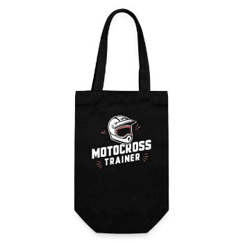 Motocross-Trainer Fanartikel Dirtbike Geschenk - Geschenkbeutel für Flaschen - Schwarz - Vorne