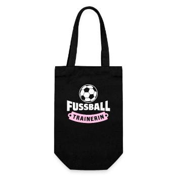 Retro-Coach Fußball Damen Vintage Geschenk - Geschenkbeutel für Flaschen - Schwarz - Vorne