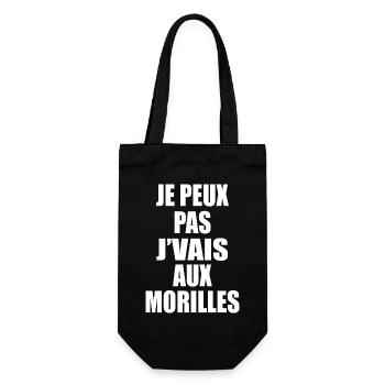 J’peux pas j’vais aux morilles - Sac à bouteille - noir - Devant