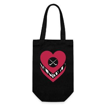 Hockey Feldhockey Hockeyspieler magenta-hockey - Geschenkbeutel für Flaschen - Schwarz - Vorne