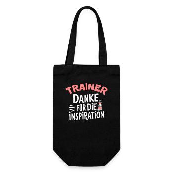 Trainer-Danke Coach Trainerin Dankeschön Personal - Geschenkbeutel für Flaschen - Schwarz - Vorne