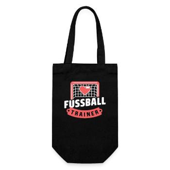 Fußball Liebe Trainer - Geschenkbeutel für Flaschen - Schwarz - Vorne