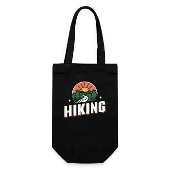Hiking-Liebe Wandern Natur Abenteuer Geschenk - Geschenkbeutel für Flaschen - Schwarz - Vorne