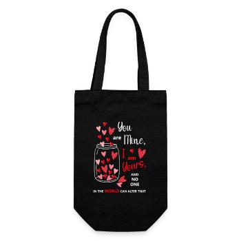 Unzerbrechliche Liebe | Literarisches Zitat - Geschenkbeutel für Flaschen - Schwarz - Vorne