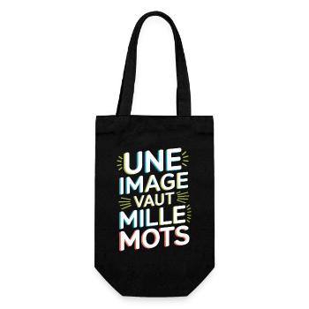 Une image vaut mille mots - Sac à bouteille - noir - Devant