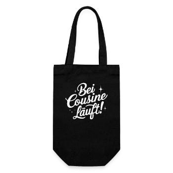Bei Cousine läuft Shirt Beste Familie Liebe - Geschenkbeutel für Flaschen - Schwarz - Vorne