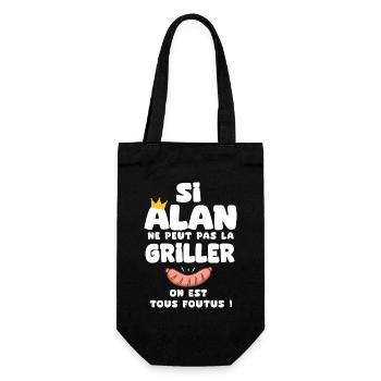 Alan roi barbecue cadeau alan fêtes - Sac à bouteille - noir - Devant
