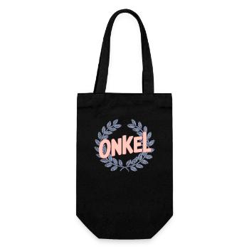 Onkel-Held Beste Tasse Uhr Schlüsselanhänger - Geschenkbeutel für Flaschen - Schwarz - Vorne