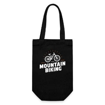 MTB Klassik Trail Abenteuer Radfahrer Outdoor - Geschenkbeutel für Flaschen - Schwarz - Vorne