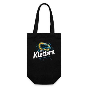 Karabiner Klettern Ideal für Bergsport Fans - Geschenkbeutel für Flaschen - Schwarz - Vorne