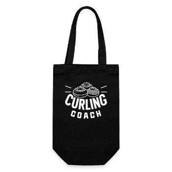 Curling Coach - Geschenkbeutel für Flaschen - Schwarz - Vorne