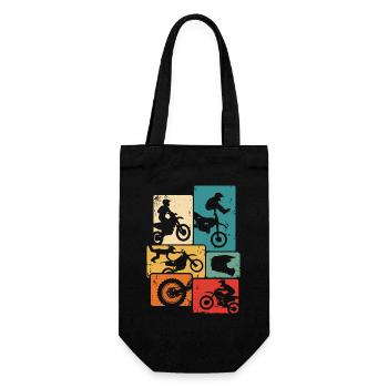 Dirt Bike Motocross Retro Enduro Supermoto - Sac à bouteille - noir - Devant