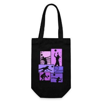 Joueur de volley-ball Vintage Volley-ball Volley - Sac à bouteille - noir - Devant