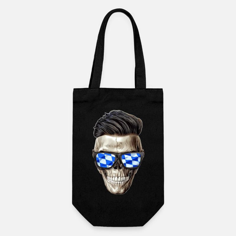 Bavarian skull - Geschenkbeutel für Flaschen - Schwarz