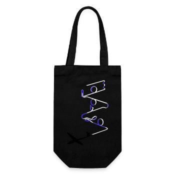 Glider Gliding Gliding Gliding Glider - Gift Bag for Bottles - black - Front