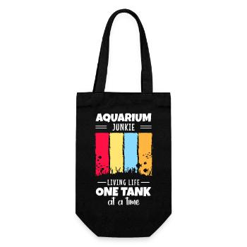 Aquaristics Aquarist Fish Farming - Gift Bag for Bottles - black - Front