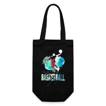 Basketball Basketball Player Dunking Splash Colorful - Gift Bag for Bottles - black - Front