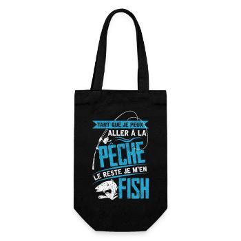 Que Je Peux Aller À La Pêche Le Reste Je M'en Fish - Sac à bouteille - noir - Devant