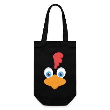 Rooster Costume 3 - Gift Bag for Bottles - black - Front