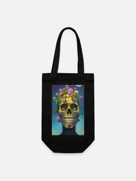 Beautiful fantasy Skull - Geschenkbeutel für Flaschen - Schwarz
