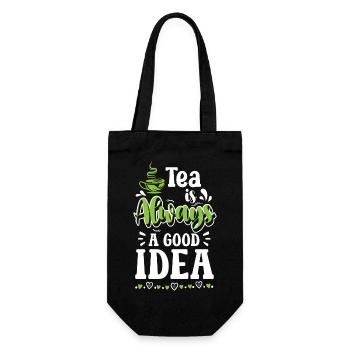 Teacup Grandma Green Tea - Gift Bag for Bottles - black - Front