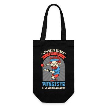 Papy Pongiste Ping Pong Tennis De Table - Sac à bouteille - noir - Devant