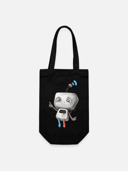 Petit robot - Sac à bouteille - noir