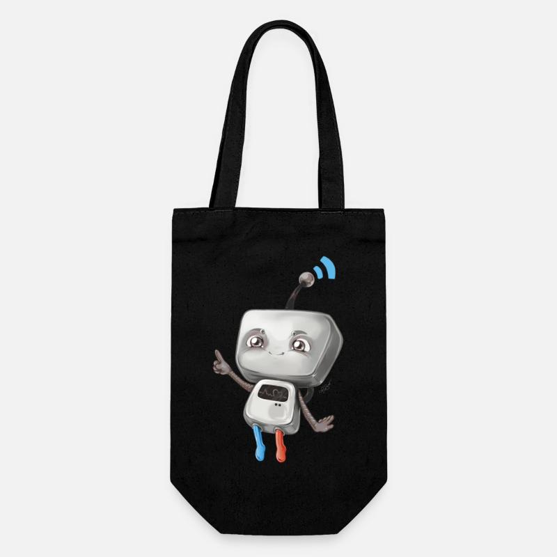 Petit robot - Sac à bouteille - noir