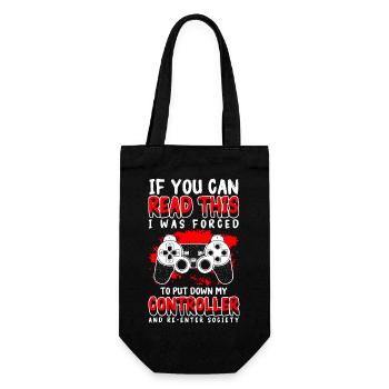 Nerd Gaming Gamer Game Over - Gift Bag for Bottles - black - Front
