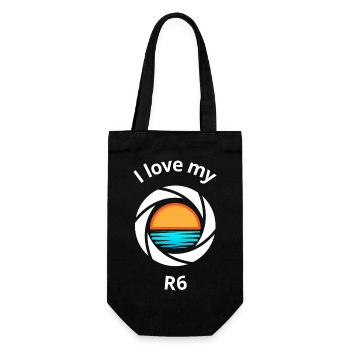 I love my R6 - Gift Bag for Bottles - black - Front