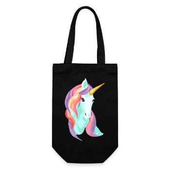 Unicorn Unicorn Girl Mythical Animal Unicorns - Gift Bag for Bottles - black - Front