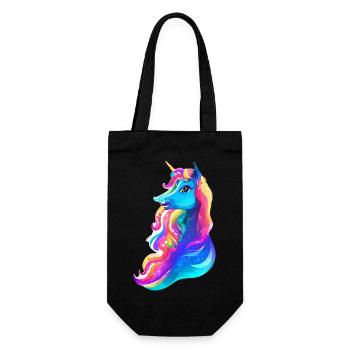 Unicorn Girl Unicorn Mythical Animal Unicorns - Gift Bag for Bottles - black - Front
