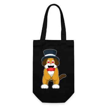 Dog Groom Top Hat Wedding - Gift Bag for Bottles - black - Front